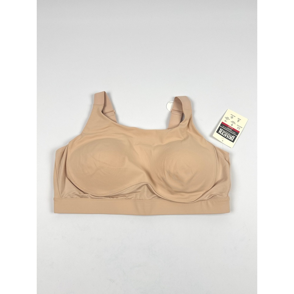 Duluth Trading Adjustabust High Impact Bra Toasted Almond 22W
